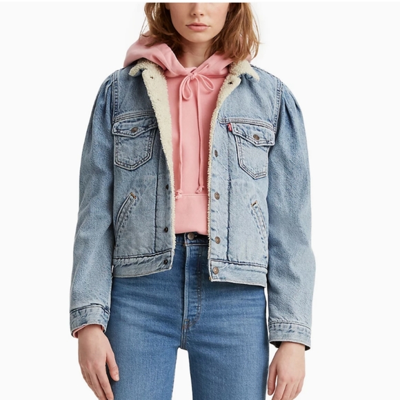 NEW Levi's Sherpa Lined Utility Jean Jacket